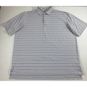 peter millar polo summer comfort XXL Short‎ Sleeve White/Purple and light blue